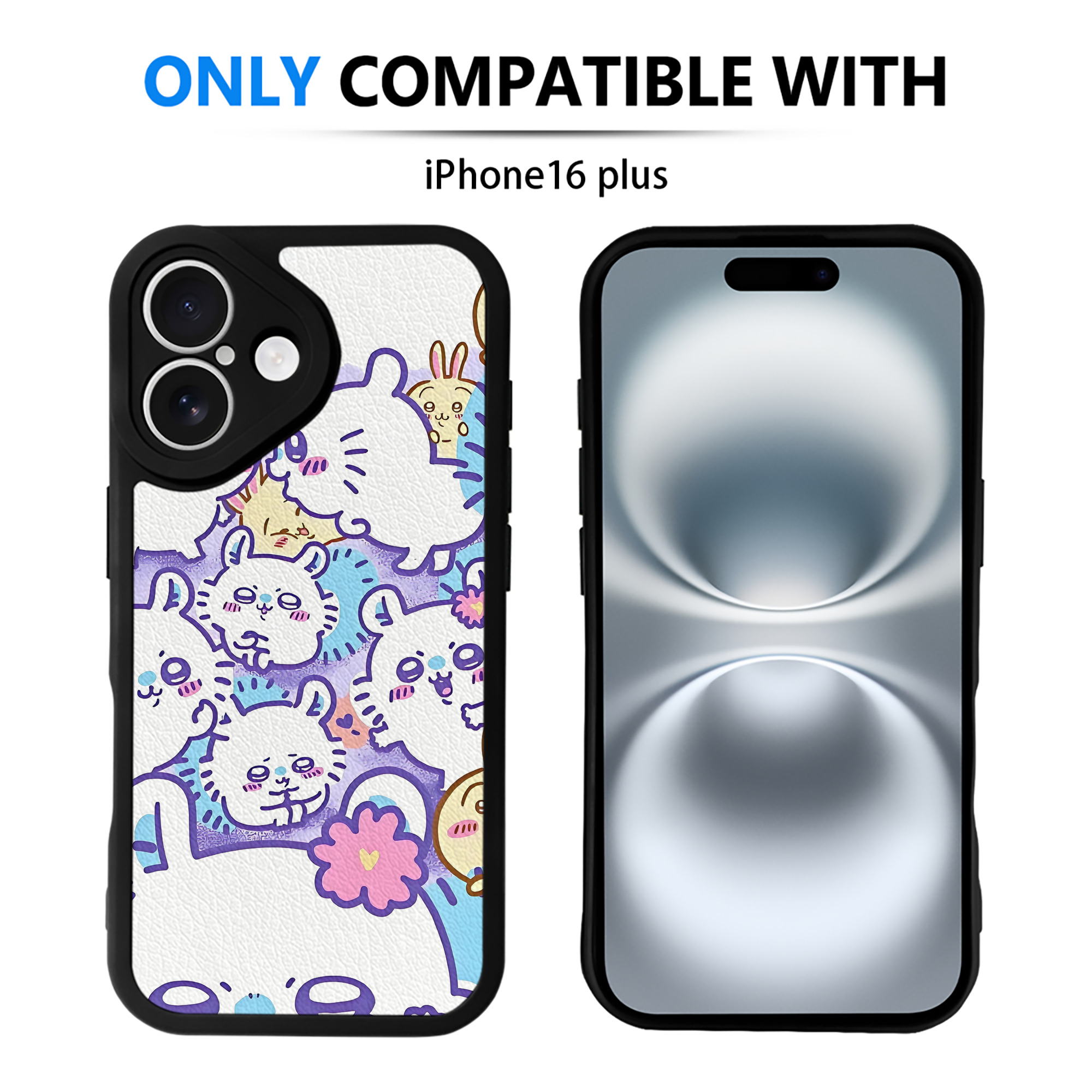 （画像用） ちいかわ Chii-kawa 【iPhone 16シリーズ対応】シリコンスマホケース（レザー調） 材質：シリコン